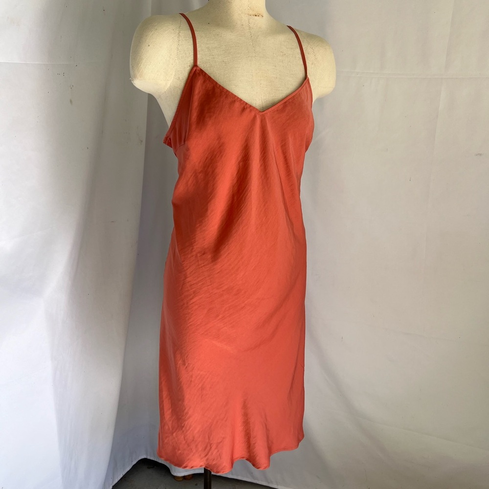 A new day terracotta silky slip dress